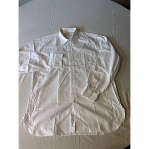 Ben Silver Dress Shirt Mens XL White Excellent 100% Cotton Long Sleeve Button Up